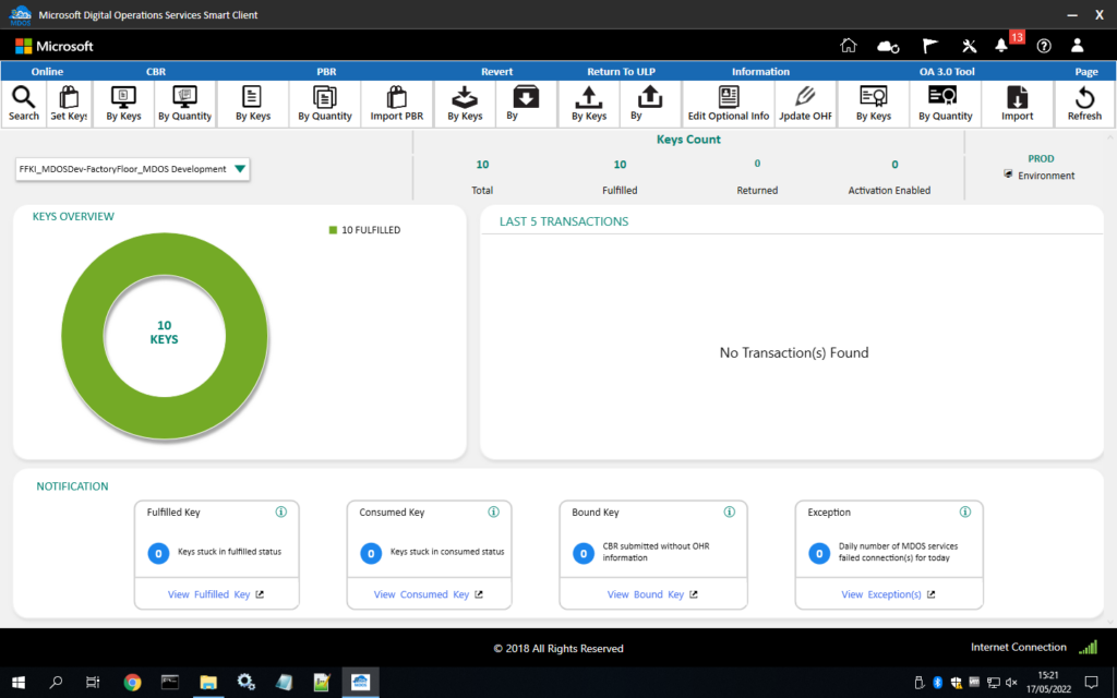 MDOS window open showing availability of product keys to inject digital Windows licenses.