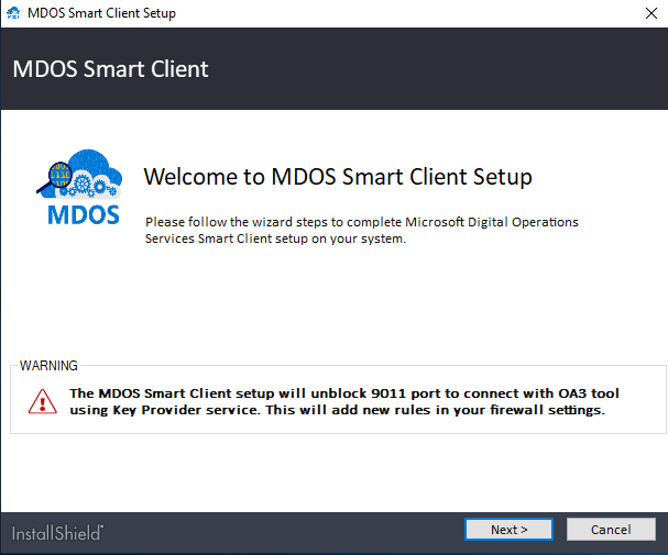 MDOS SMART client setup
