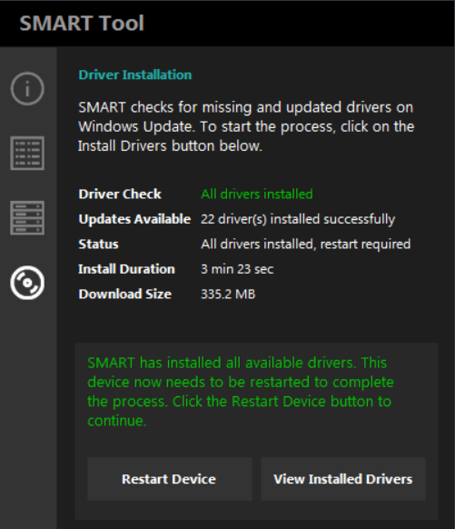 Latest drivers installed